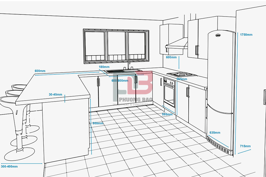 Thiết kế không gian phòng bếp – Công ty Phương Bảo