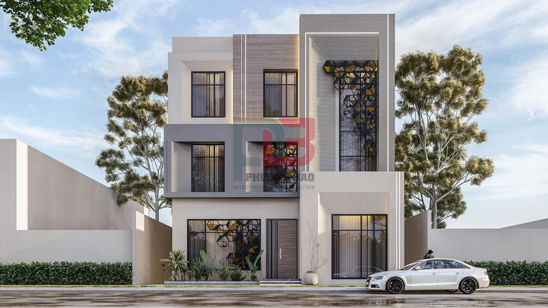 Nhà biệt thự 3 tầng phong cách hiện đại