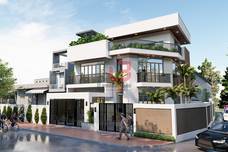 nha biet thu 3 tang phong cach hien dai (7) Nhà biệt thự 3 tầng phong cách hiện đại